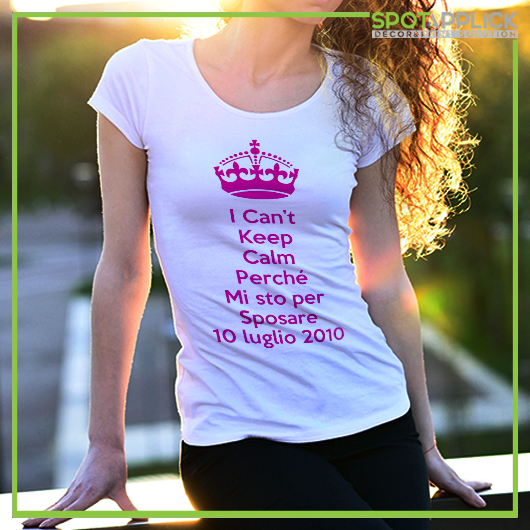 T Shirt Keep Calm Addio Al Nubilato