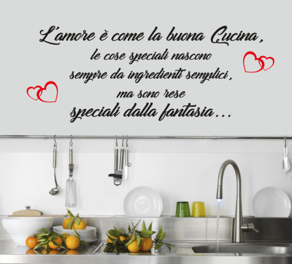 Sticker Adesivo Amore In Cucina
