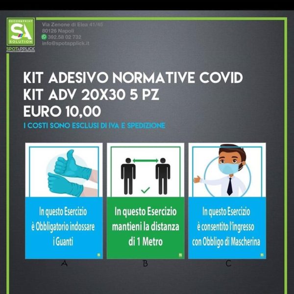 Adesivo normative Covid