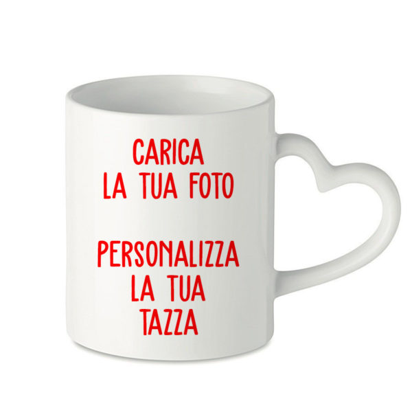 Tazza Manico Cuore Personalizzata